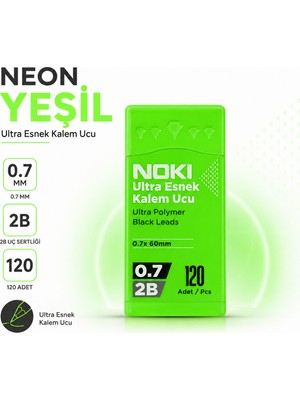 Noki 0.7 mm 2b Versatil Kalem Ucu 120 Adet Neon & Pastel Renk Seçenekli Kalem Ucu