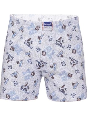 Berrak 1554 Erkek Çocuk Penye Desenli Boxer Short