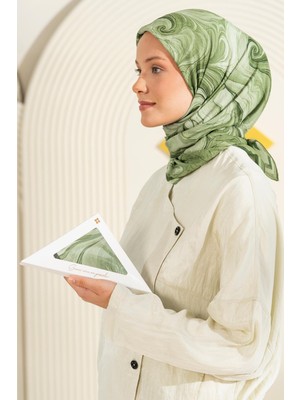 Jawel Ebru Desenli Kırışık Dokulu Soft Eşarp Maryas