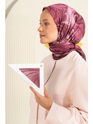 Jawel Ebru Desenli Kırışık Dokulu Soft Eşarp Maryas