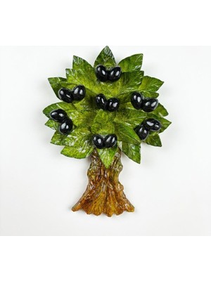 SUME El Yapımı Zeytin Ağacı Duvar Dekoru 14X20 cm Bereket Temalı Hayat Ağacı Duvar Süsü & Yeni Ev Hediyesi