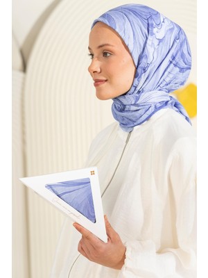 Jawel Ebru Desenli Kırışık Dokulu Soft Eşarp Maryas