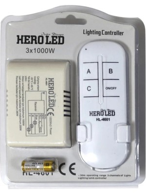 St. Morritz HL-4601 Heroled Uzaktan Elektrik Kontrol ve Avize Kumandası 3'lü Sistem