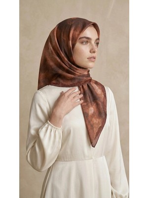 Lêvi D'or Levidor Kristal Eşarp Bulut Düşü Desen Tarçın