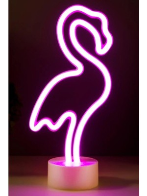 St. Morritz Dp-87 Dekoratif Flamingo Neon LED Işıklı Gece Lambası