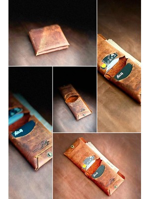 Ggart Handmade Agusta Hakiki Deri Cüzdan V4