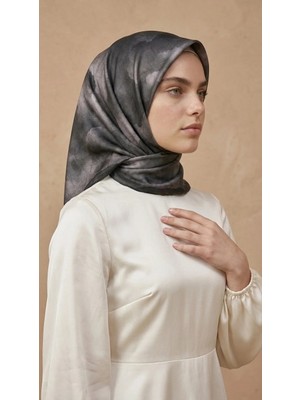 Lêvi D'or Levidor Kristal Eşarp Bulut Düşü Desen Siyah