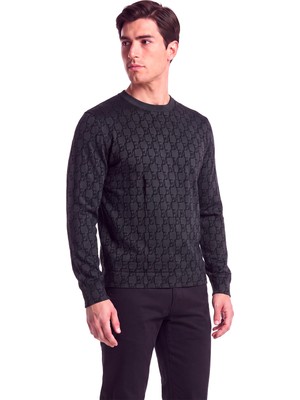 Emporio Armani Erkek Regular Fit Bisiklet Yaka Uzun Kol Pamuklu Lacivert Sweatshirt EM007338 AF10017-FB569