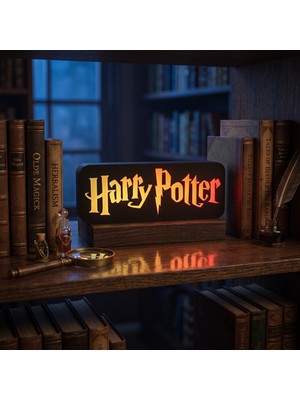 3Dlab Three-Dimensional Systems Harry Potter Yazılı LED Işıklı Dekoratif Masa Lambası - Koleksiyonluk Gece Lambası Box Light