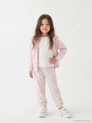 LC Waikiki Lcw Kids Pembe Kız Çocuk Jogger Eşofman Altı