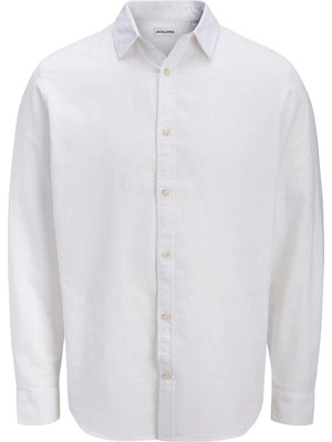 Jack & Jones Jjesummer Linen Blend Erkek Keten Karışımlı Uzun Kollu Gömlek Yazlık