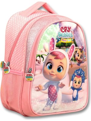 Ümit Çanta Cry Babies Tavşan Kulaklar Simli Açık Pembe Kız Çocuk Ilkokul Sırt Çantası
