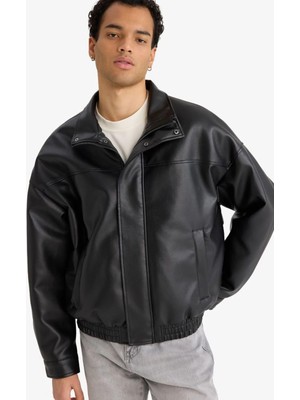 DeFacto Erkek Deri Mont D2427AX/BK27 Black