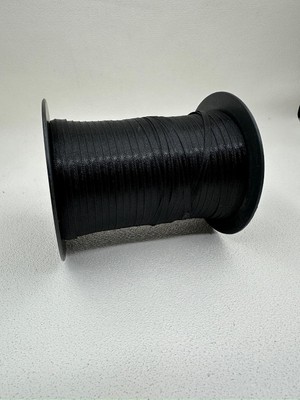 Paşateks Since 1995 3.5 mm Saten Kurdela-10 Metre-Siyah