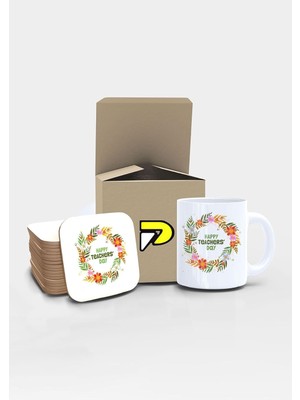 Teachers Day Baskılı Kupa Bardak Seti Mug Öğretmenler Günü Hediyesi Öğretmene Hediye