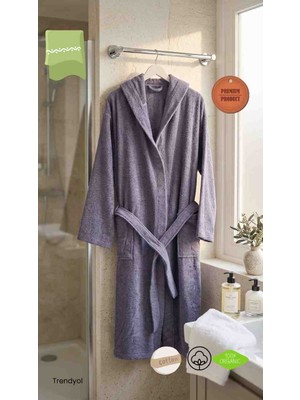 Zera Collection %100 Pamuk Bornoz Rahat Kalıp Unisex