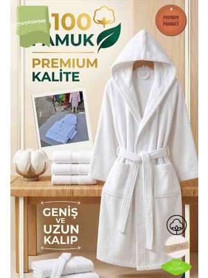 Zera Collection %100 Pamuk Bornoz Rahat Kalıp Unisex