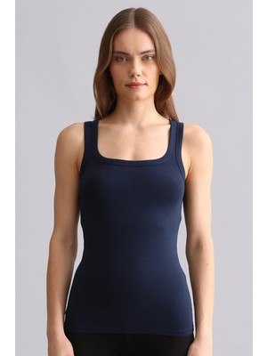 Mısırlı Modal By Tencel U Helen Kalın Askılı Long Atlet Lacivert