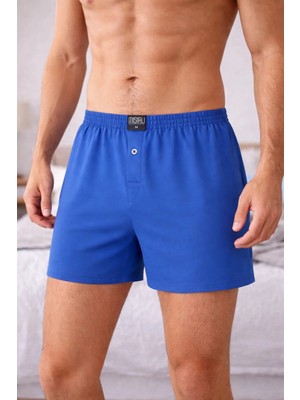 Mısırlı Erkek Pamuklu Ares Şort  Boxer Indigo