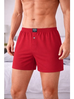 Mısırlı Erkek Pamuklu Ares Şort  Boxer Bordo