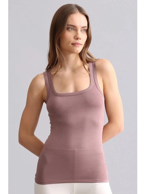 Mısırlı Modal By Tencel U Helen Kalın Askılı Long Atlet Lavender