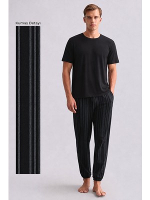 Mısırlı Erkek Bambu Jogger Pantolon Siyah