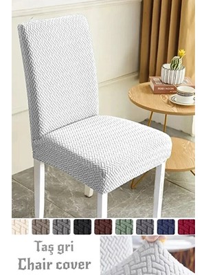 Akbu Sandalye Kılıfı , 6lı Paket , Likrali Kümaş Desenli Sandalye Örtüsü, Lastikli, Esnekli ,kaliteli