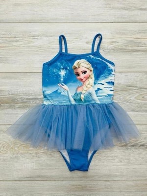 Neat Kids Kız Çocuk Karlar Ülkesi Buzlar Prensesi Elsa Balerin Tül Detaylı Mayo
