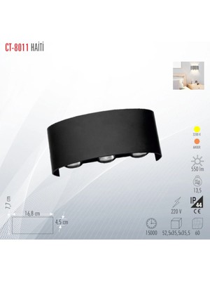 St. Morritz CT-8011 Haiti Modern LED Aplik