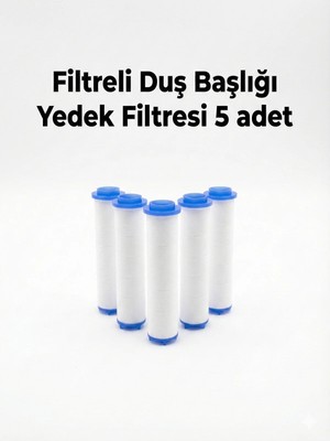 Dihamer Filtreli Duş Başlığı Yedek Filtresi 5 Adet - Su Arıtmalı Pamuk Filtre