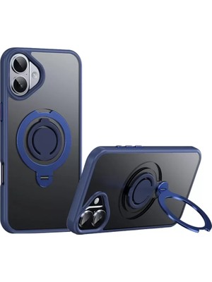 Bezos iPhone 16 Plus Avatar 360 Dönen Magsafe Kapak - Lacivert