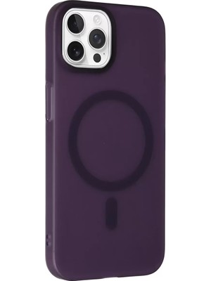 Bezos iPhone 15 Pro Max Tuna Pc Slim Magsafe Kapak - Derin Mor