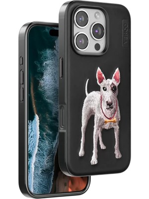 Bezos iPhone 16 Pro Perma Desenli Kapak - Siyah
