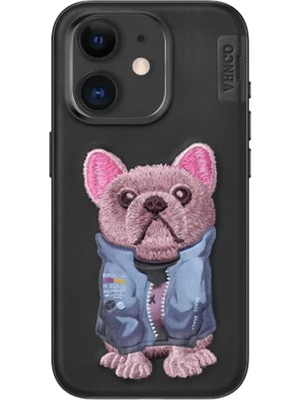 Bezos iPhone 11 Cute Desenli Kapak - Siyah