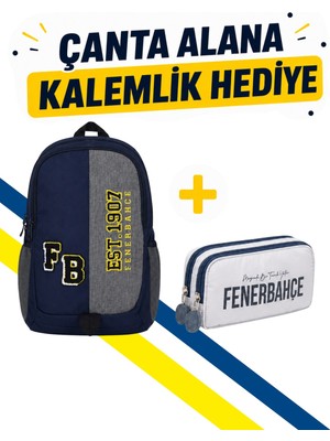 Fenerbahçe Pelüş Logolu Çanta ve Çift Gözlü Kalemlik Hediyeli