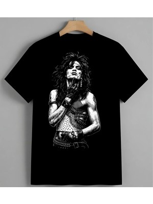 Bos Beyaz Sade 8 Syh Unisex Erkek Kadın Oversize Tişört Siyah