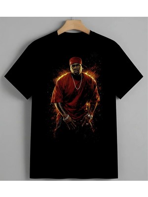 Hip Hop Sanatci Turuncu Sticik Syh Unisex Erkek Kadın Oversize Tişört Siyah