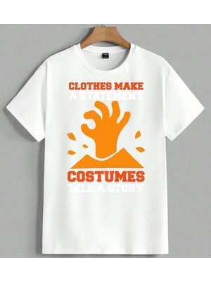 Clothes Make Costumes Kiyafet Unisex Oversize Tişört Beyaz