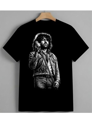 Bos Beyaz Sade 7 Syh Unisex Erkek Kadın Oversize Tişört Siyah