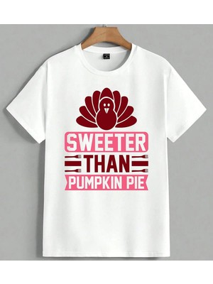 Sweeter Than Pumpkin Pie Balsa Unisex Oversize Tişört Beyaz