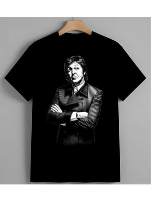Bos Gorsel Beyaz Arka Plan Siyah Baskılı Tshirt