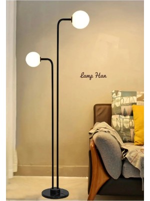 St. Morritz Siyah 2 Cam Ampul Modern Minimalist Lambader