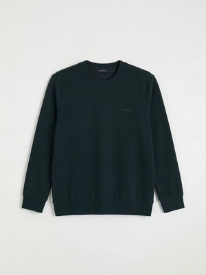 Lc Waikiki Yeni Sezon Bisiklet Yaka Nakışlı Erkek Sweatshirt