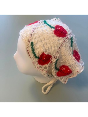 Dereff Kirazlı Örgü Bandana