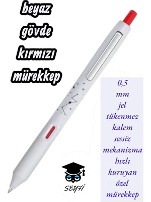 0,5 mm Jel Tükenmez Kalem Akıcı Hızlı Kuruyan Mürekkep Writech Amerikan Marka Sessiz Kalem