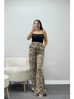 Belendir Kadın Desenli Pantolon Leopar
