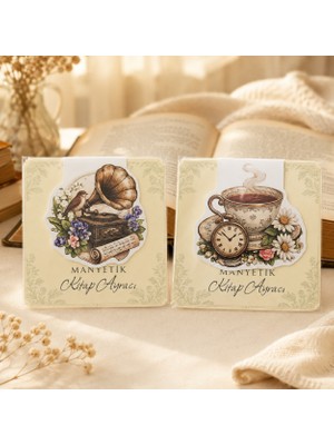 Tişört Kodu Vintage Melody – Manyetik Kitap Ayracı 2’li Set