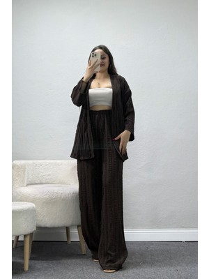 Belendir Kadın Kimono Takım Açık Kahve