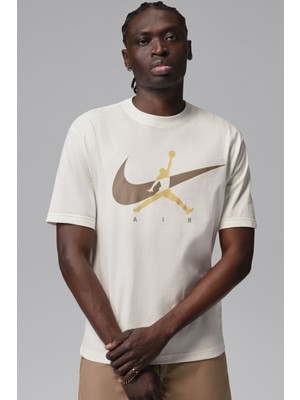 Nike Jordan Brooklyn Gfx Ss Erkek Bej Spor Tişört