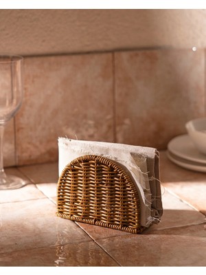 St. Morritz Masa Üstü  Rattan Peçetelik